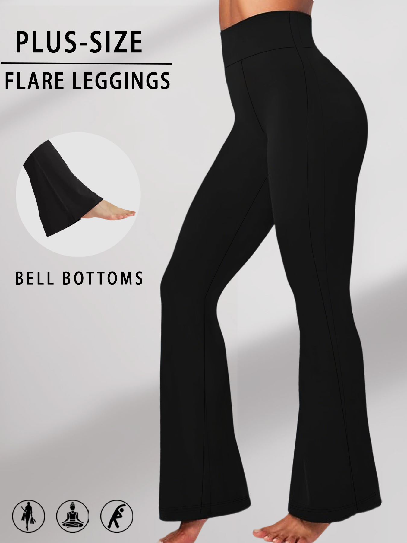 Yoga Fitness Plus - Plus size dames superzachte wijde broek
