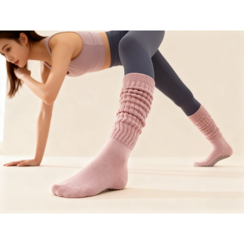 Yoga Fitness Youtube - Vrouwen Katoen Antislip Pilatus Sokken Lange