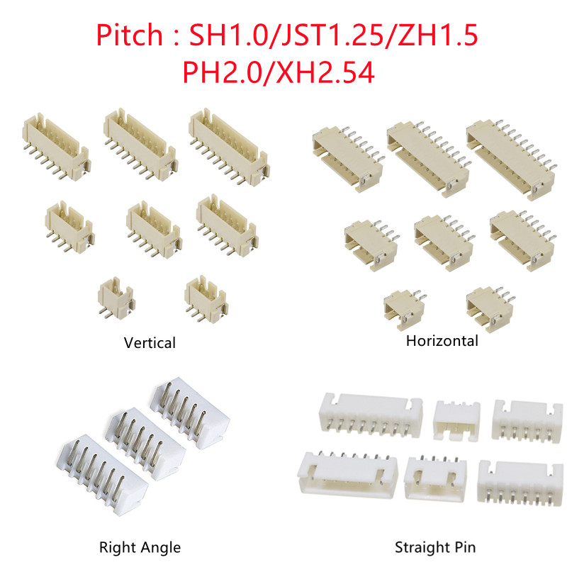 Dip Bar Parallel - 10PCS SH/JST/ZH/PH/XH Toonhoogte 1.0MM 1.25MM 2.0MM