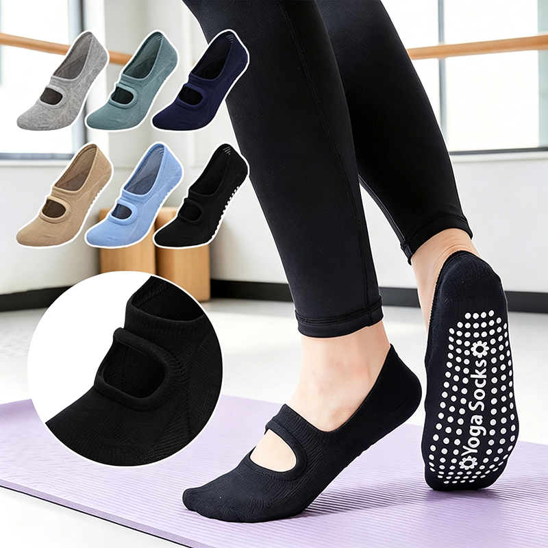 Yoga Fitness Plus - Dames Anti-slip Rugloze Yoga Sokken Plus