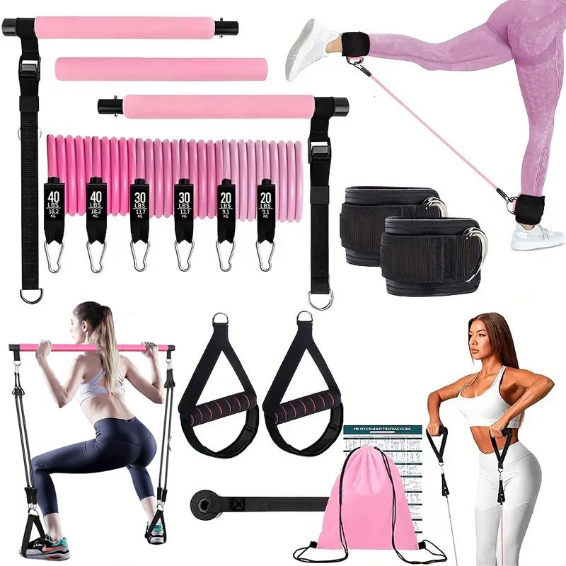 Yoga Fitness Gear - Multifunctionele Pilates Bar Kit met elastische
