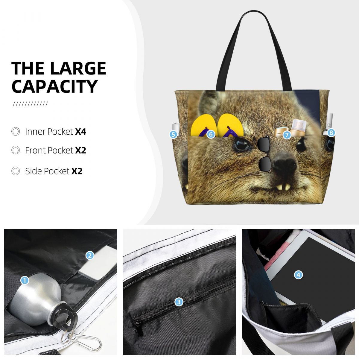Rock Hyrax Photo Beach Tote Ba - Yoga Fitness Photos recensie en prijs