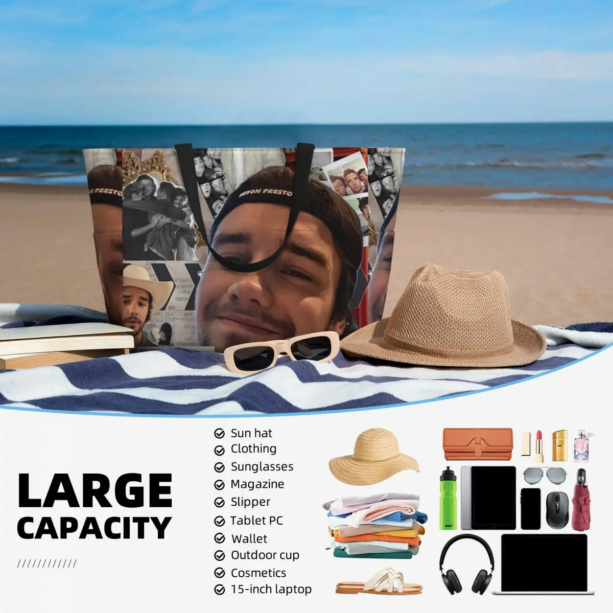 Liam Payne Fotocollage Strandt - Yoga Fitness Photos recensie en prijs