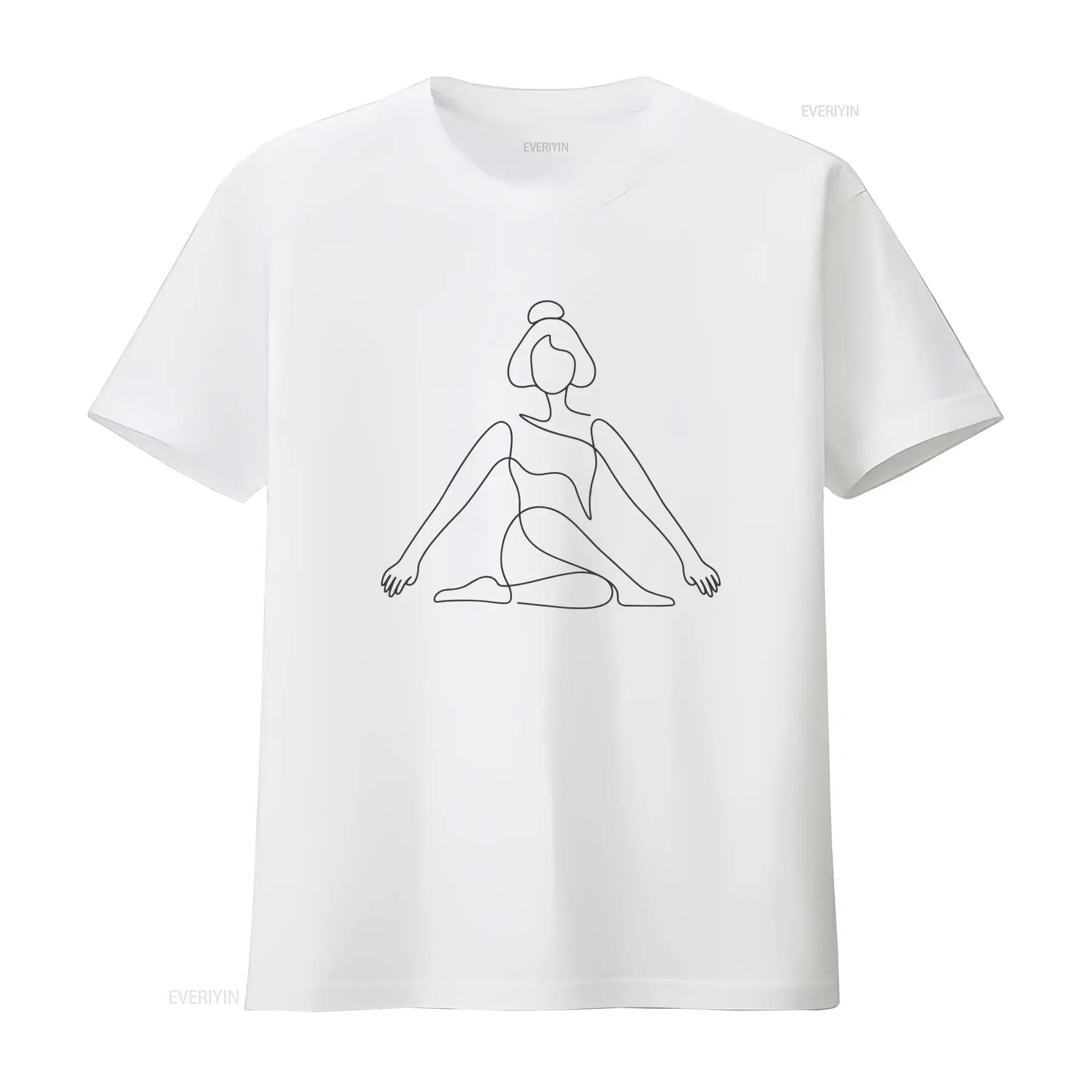 One Line Yoga Pose T-shirt min - Zen Yoga Fitness recensie en prijs