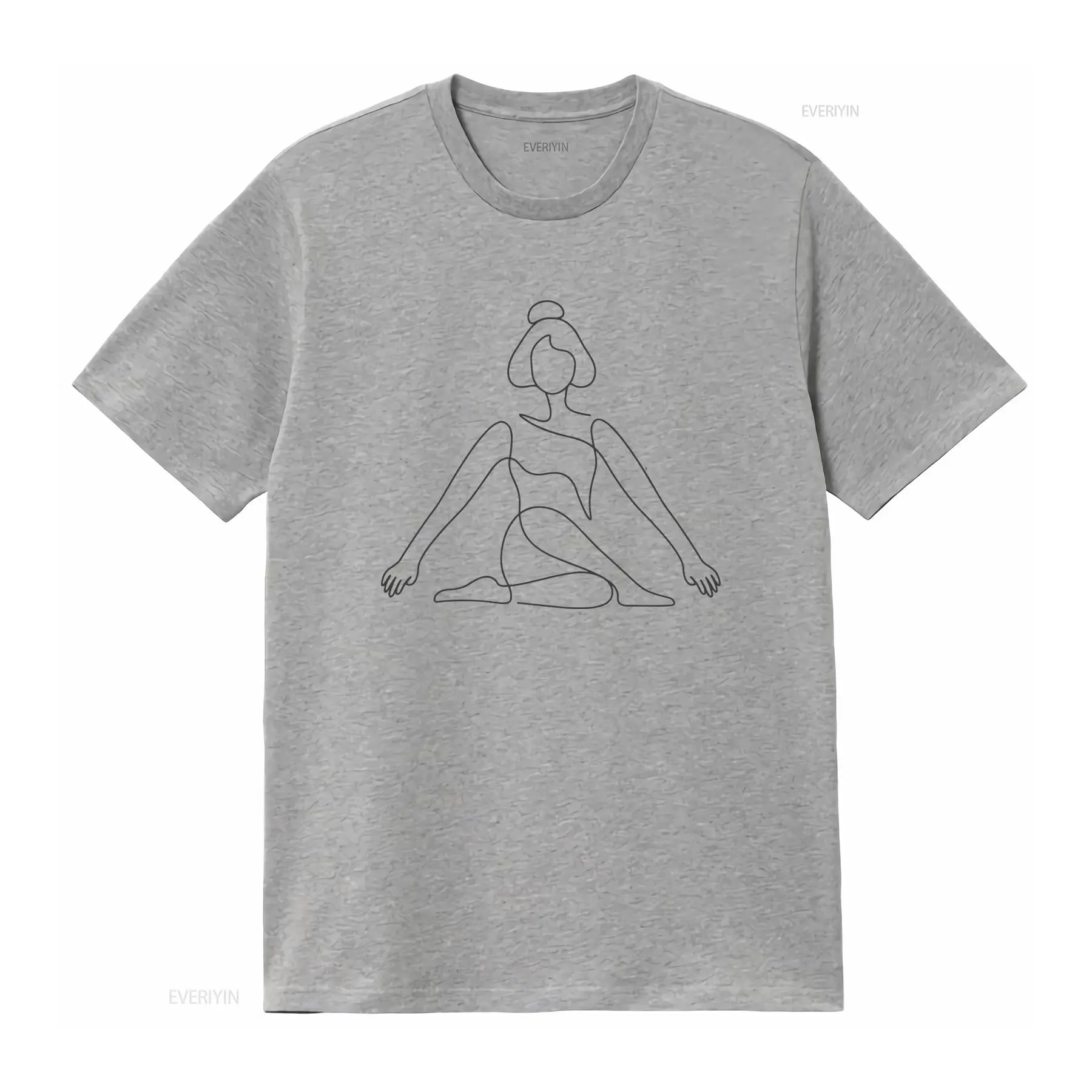 One Line Yoga Pose T-shirt min - Zen Yoga Fitness recensie en prijs