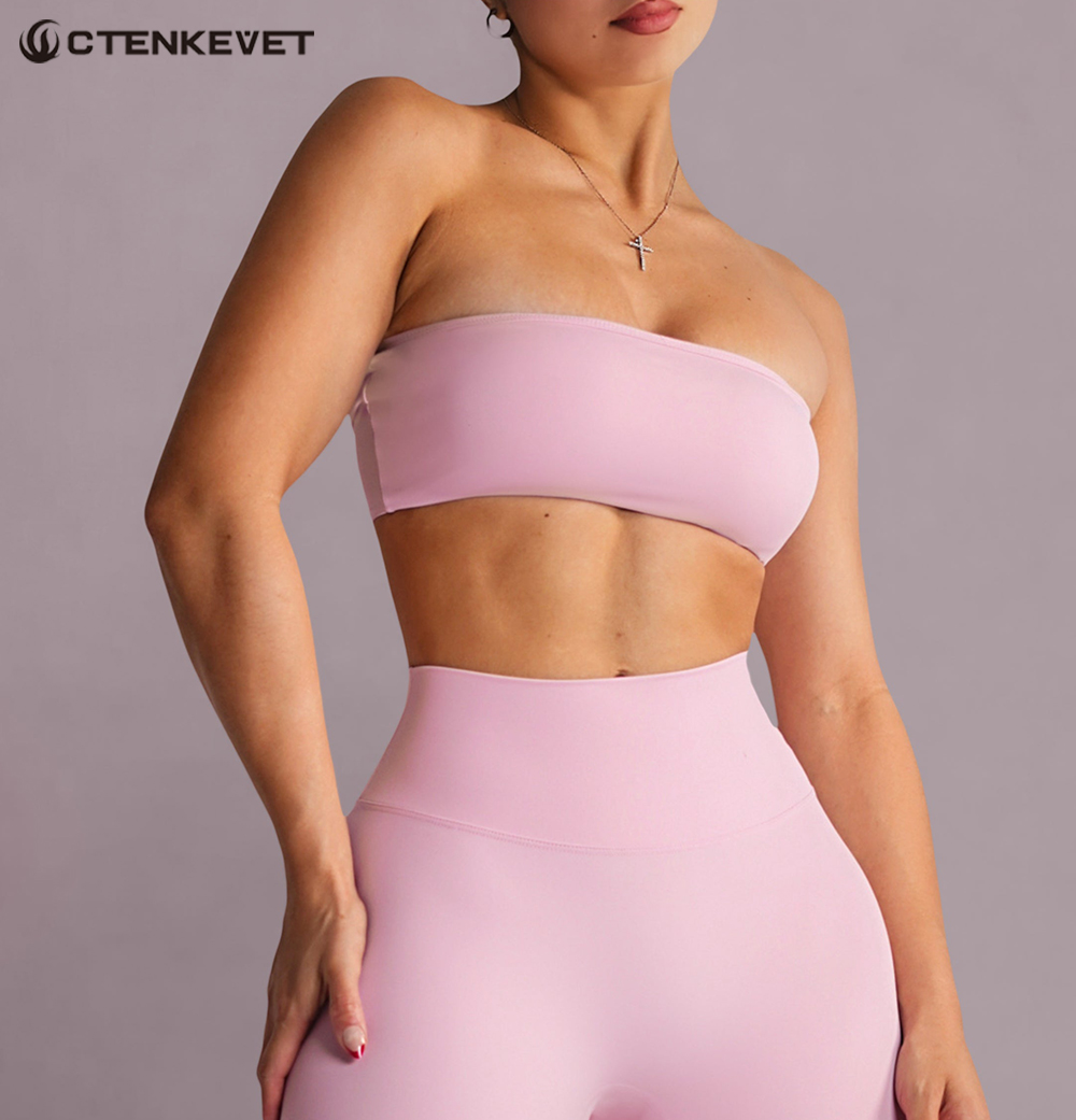 Strapless sportbeha Gym Crop T - Yoga Fitness Youtube recensie en prijs