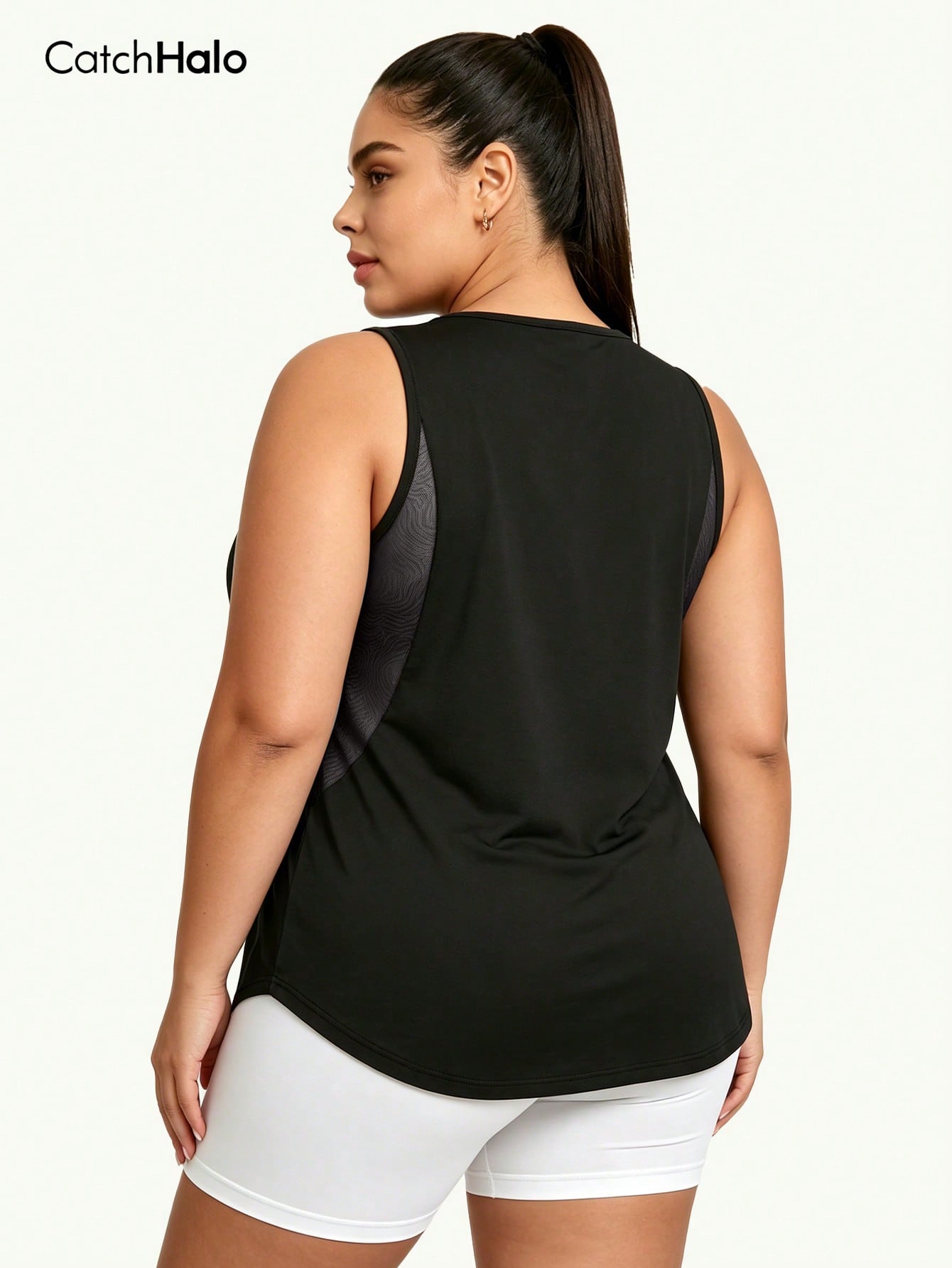 Plus size mesh tanktop voor da - Yoga Fitness Plus recensie en prijs